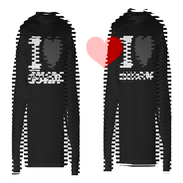 グアム I Heart Guam I Love Guam 長袖Tシャツ