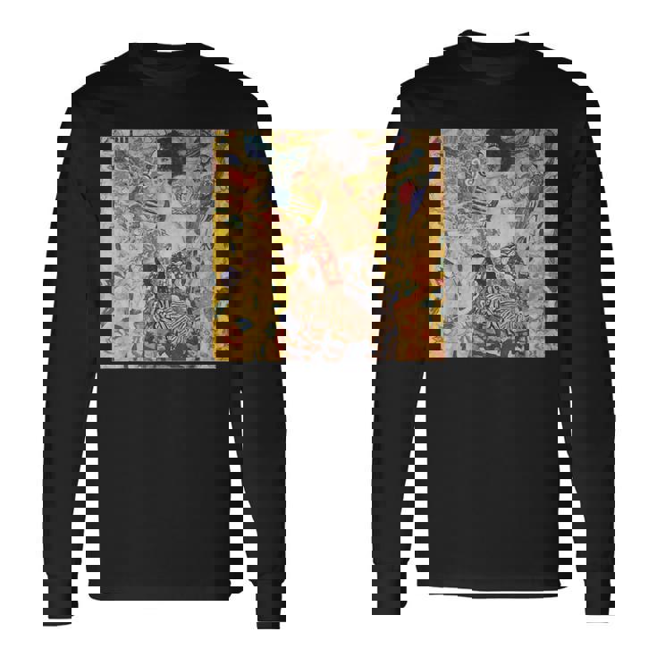 グスタフ・クリムト作「Lady With Fan」 長袖Tシャツ