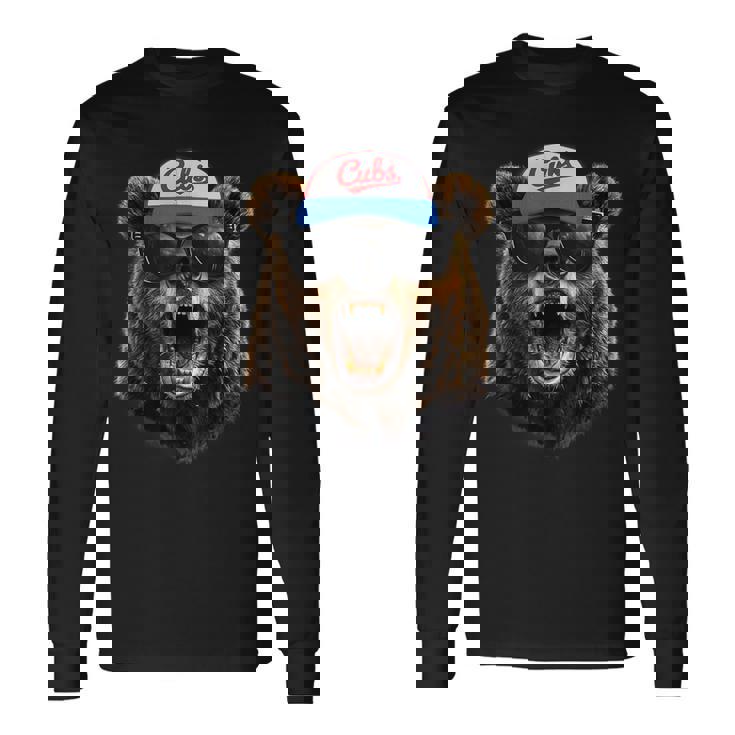 グラフィック カブス 名前 アンティーク風 80年代 カブス 名前 スタイル ギフト アイデア 長袖Tシャツ
