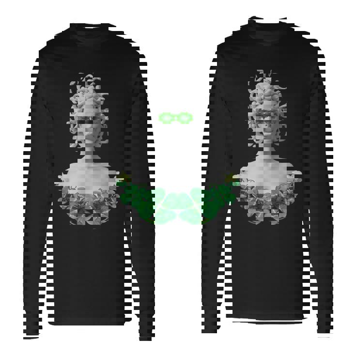 グリーン 聖パトリックデー メデューサ 長袖Tシャツ