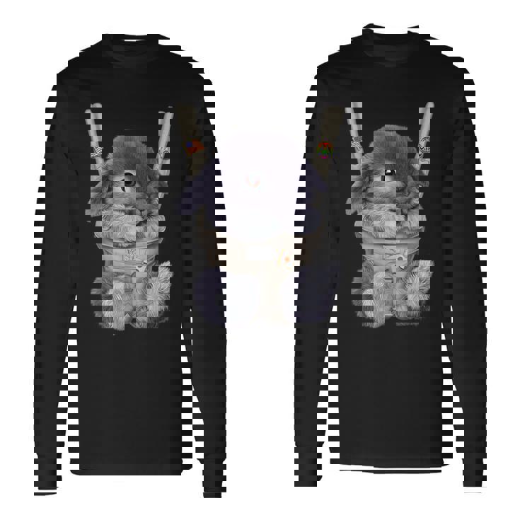 グレー 兎 うさぎ 抱っこ 抱っこ紐 長袖Tシャツ