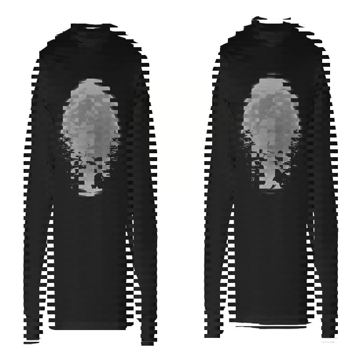 グレート剣道サムライズウィズムーンデザインジャパンウォリアー 長袖Tシャツ ギフトのアイデア