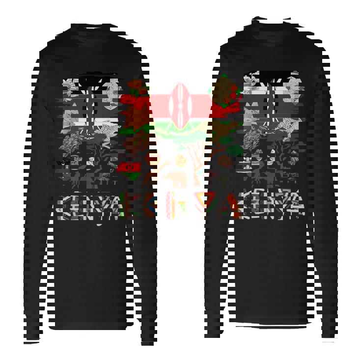 ケニア国旗の衣装のアイデア ケニアフード&ケニア国旗 長袖Tシャツ