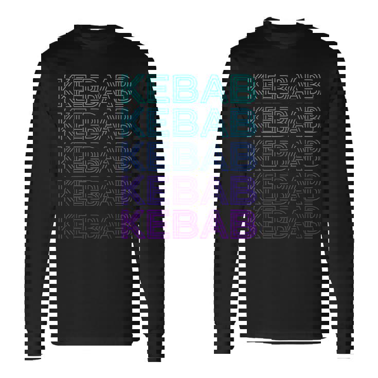 ケバブドーナーケバブケバップレトロ 長袖Tシャツ