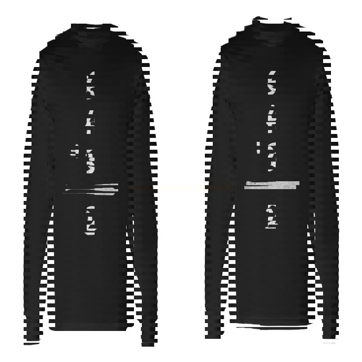 ゲッツー・併殺 ネタ 野球 ベースボール 草野球 野球部 野球好き 野球観戦 おもしろ 野球選手 エボリューション 長袖Tシャツ