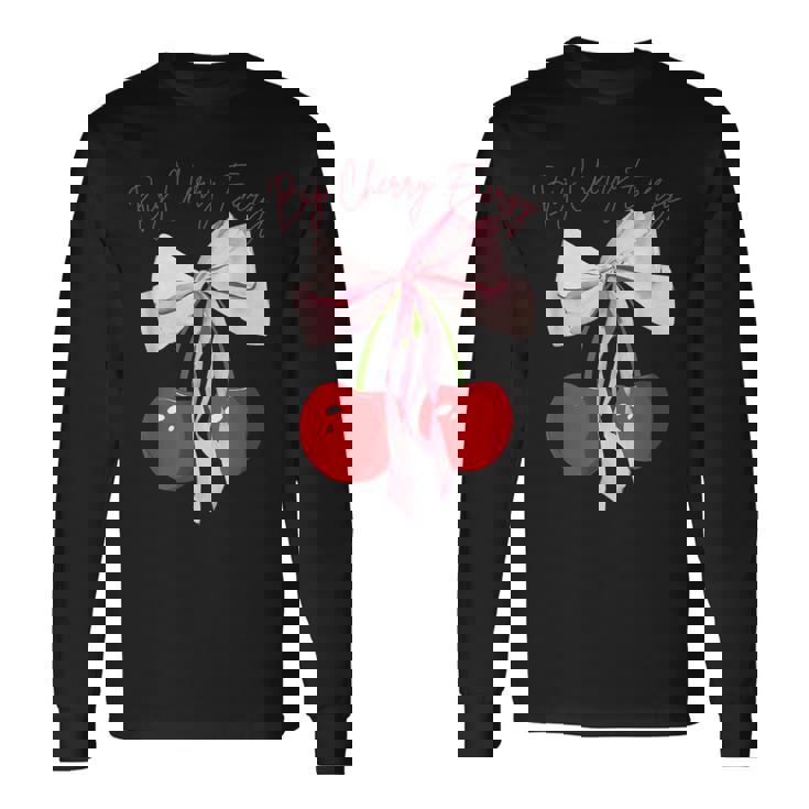 コケット さくらんぼのリボン ビッグチェリー エネルギー キュート コケット 長袖Tシャツ