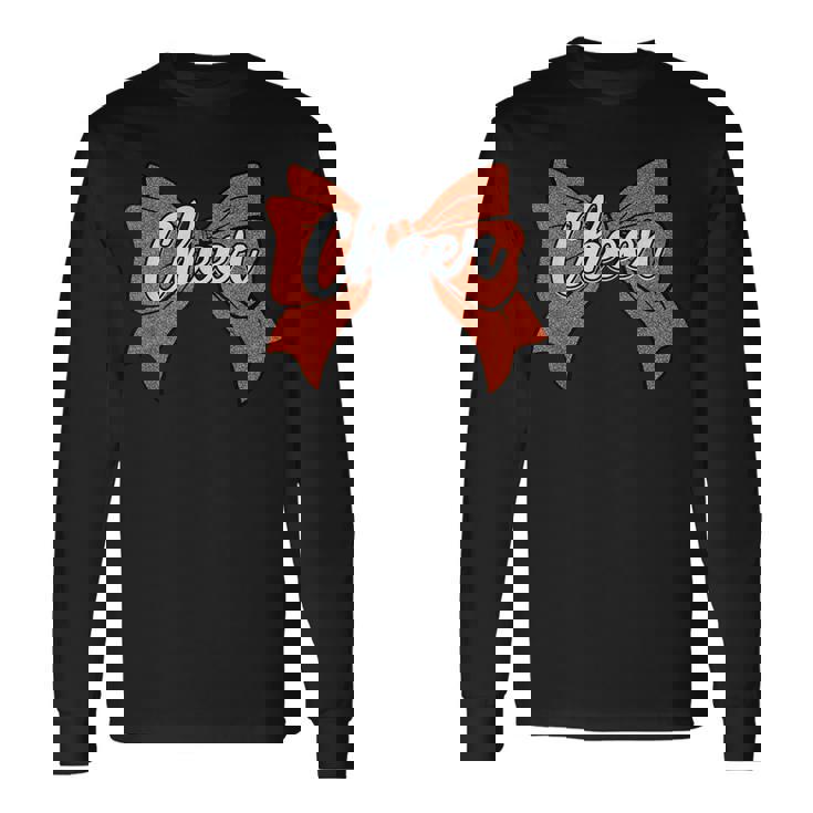 コケット オレンジ チア リボン スポーツ チアリーダー チアリーディング 長袖Tシャツ