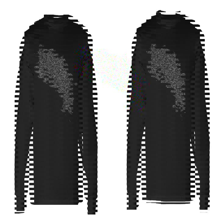 コスタリカ 地図 コスタリカ 誇り 長袖Tシャツ