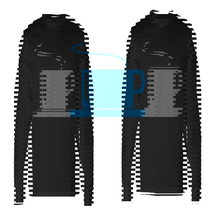 コーヒー、紅茶、カップ 長袖Tシャツ