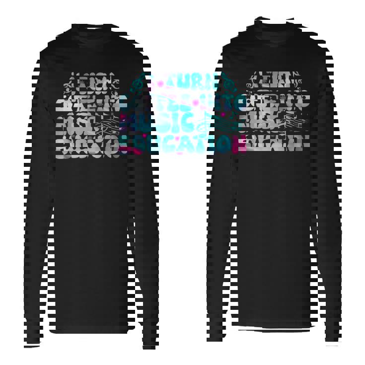 コーヒーを音楽教育学校の先生に変える 長袖Tシャツ