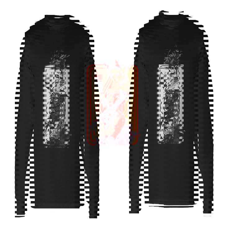 ゴス ハーレクイン ハーレクイン パンク ヴィンテージ レトロ ストリートウェア 長袖Tシャツ