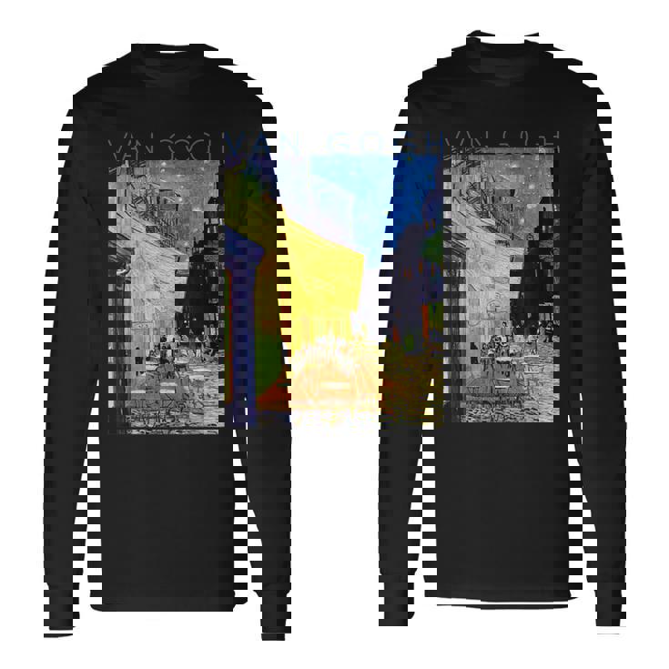 ゴッホ 夜のカフェテラス 長袖Tシャツ