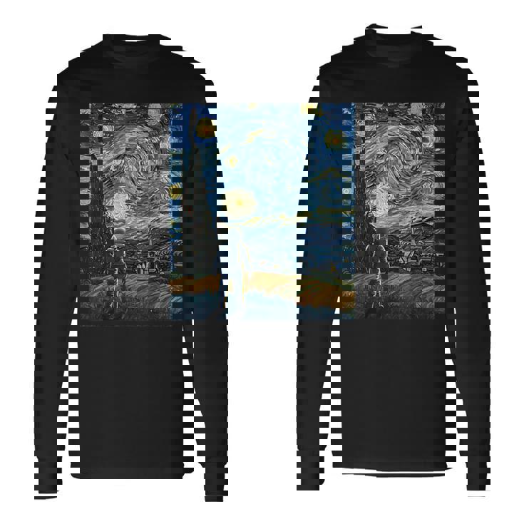 ゴッホにインスパイアされた先見の明のある宇宙飛行士未来の宇宙飛行士 長袖Tシャツ