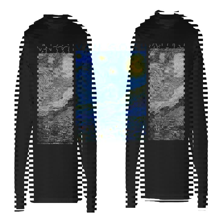 ゴッホ星月夜 長袖Tシャツ