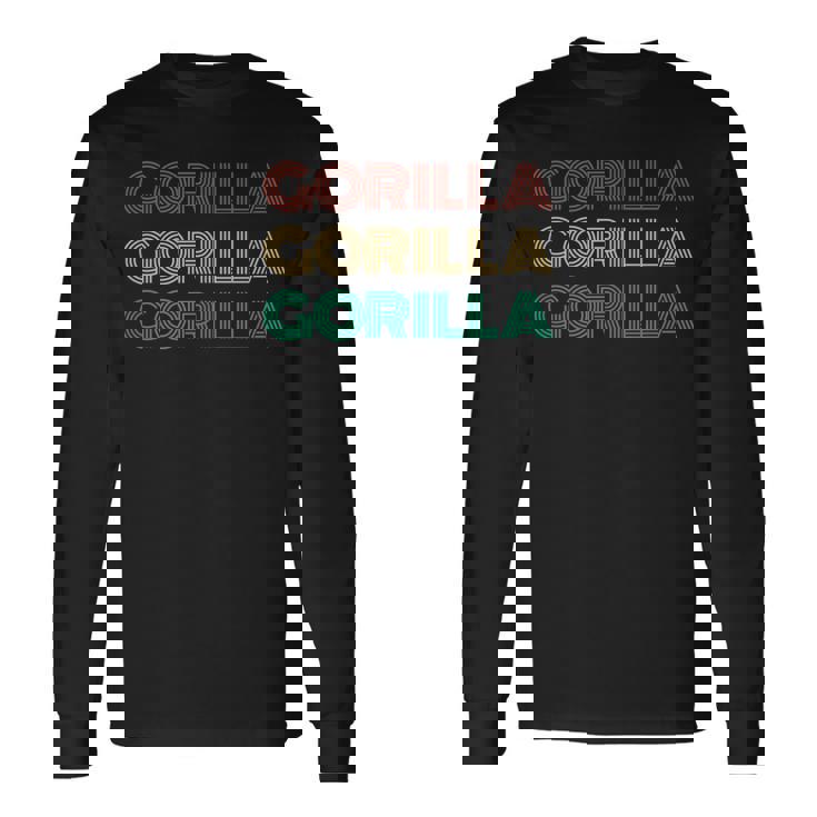 ゴリラ 学名 Gorilla Gorilla Gorilla 生物学 亜種 分類 ニシローランドゴリラ 猿 さる サル 長袖Tシャツ