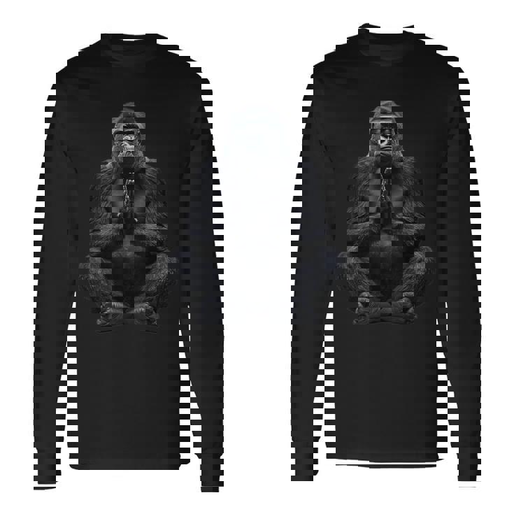 ゴリラヨガ 長袖Tシャツ