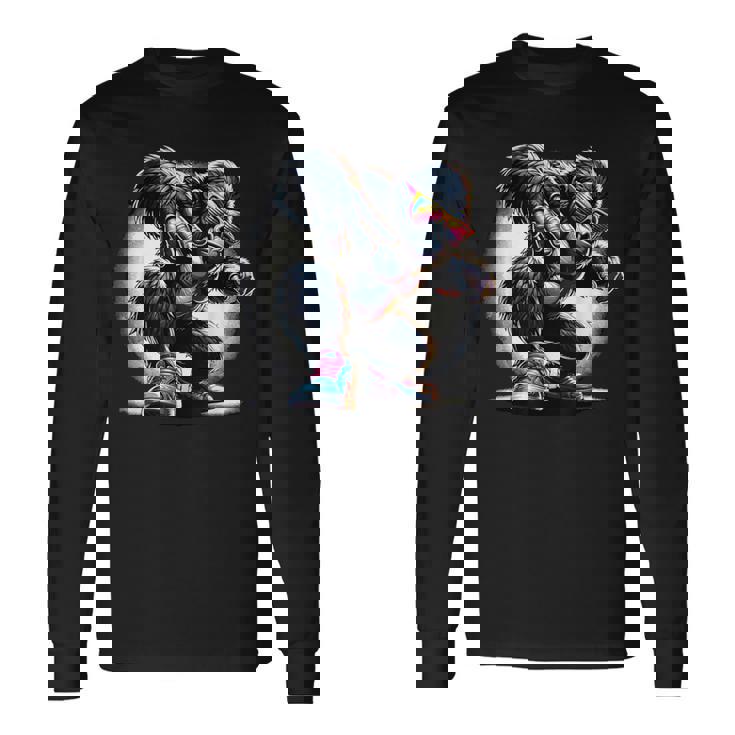 ゴリラ・サングラス サングラスをかけたゴリラ ゴリラ・モンキー 長袖Tシャツ