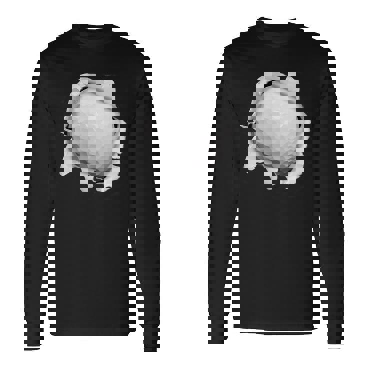 ゴルフ 面白いtシャツ ボール メンズ おもしろ 面白い 服 おもしろグッズ ネタ ゴルフウェア シャツ 胸 長袖Tシャツ ギフトのアイデア