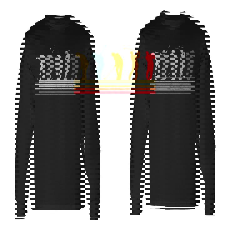 ゴルフ 面白いtシャツ 打ちっ放し メンズ おもしろ 服 練習着 ウェア ネタ 服 カラフル レトロ 長袖Tシャツ