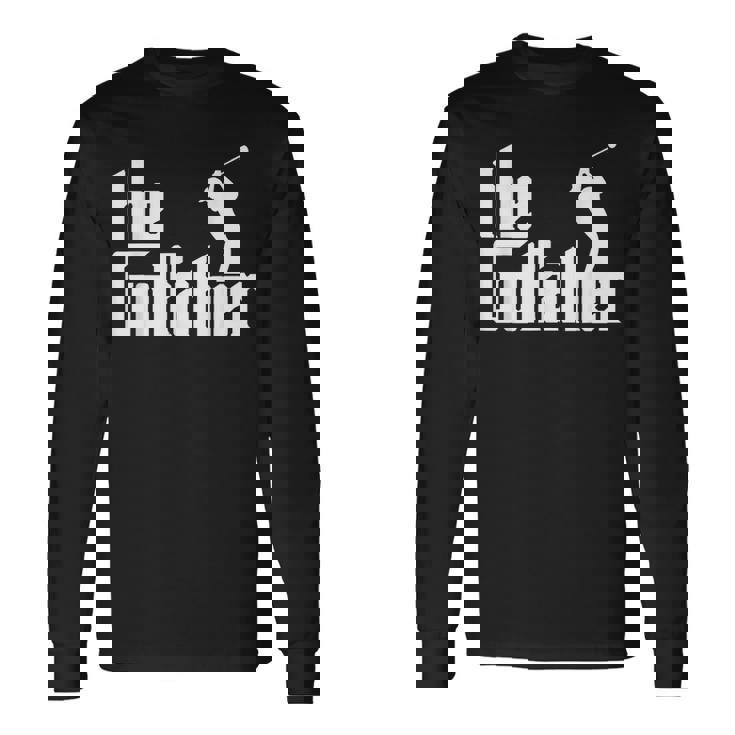 ゴルファザーの面白いゴルフの父神父お父さんゴルファー 長袖Tシャツ