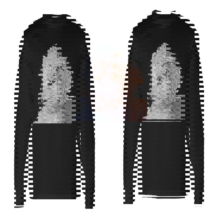 ゴールデンドゥードル 犬 ペット 動物 グラフィック かっこいい おもしろい かわいい 長袖Tシャツ