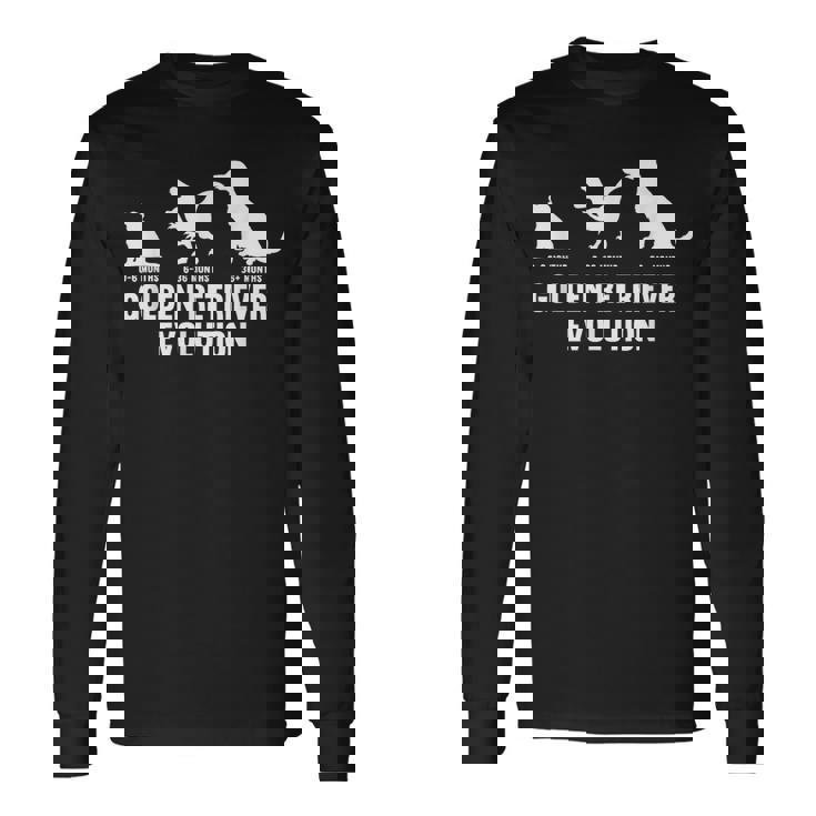 ゴールデンレトリバーオーナーのためのゴールデンレトリバーの進化 長袖Tシャツ