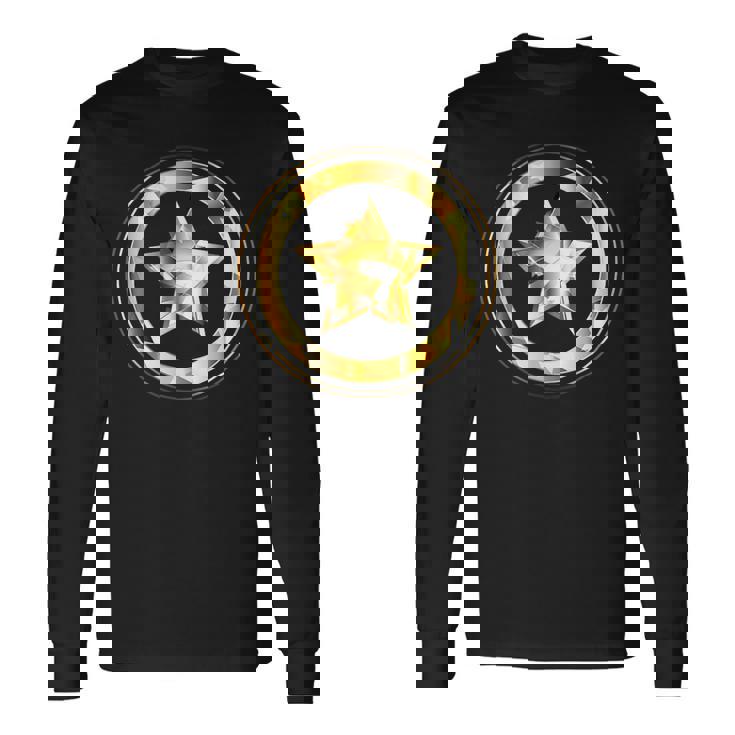 ゴールド 星 長袖Tシャツ