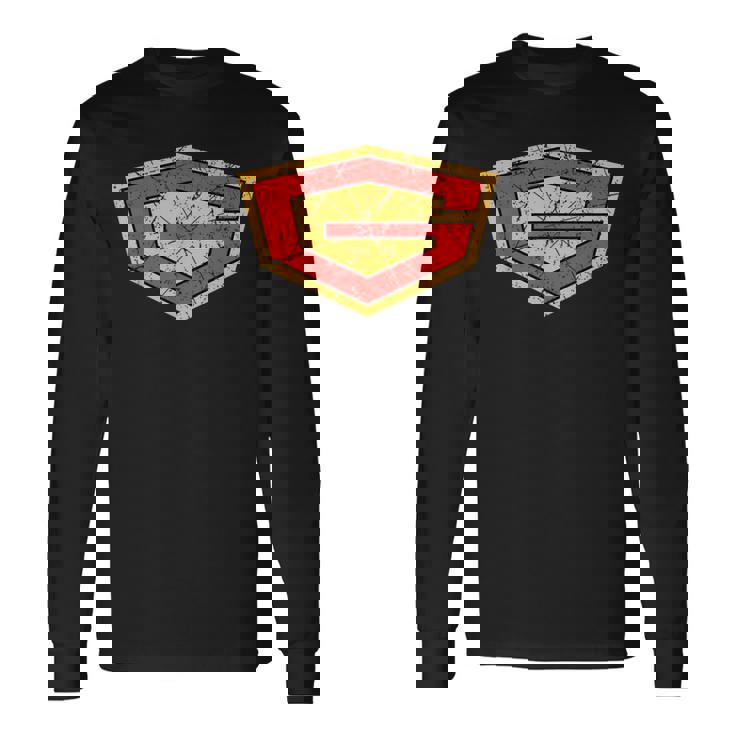 サイエンス忍者チーム ガッチャマン ビンテージアニメーションシリーズロゴ 長袖Tシャツ