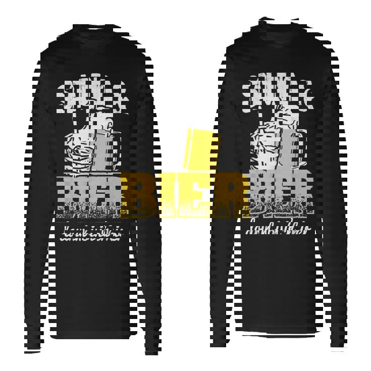 サウナとビールサウナ ウェルネスサウナ 長袖Tシャツ