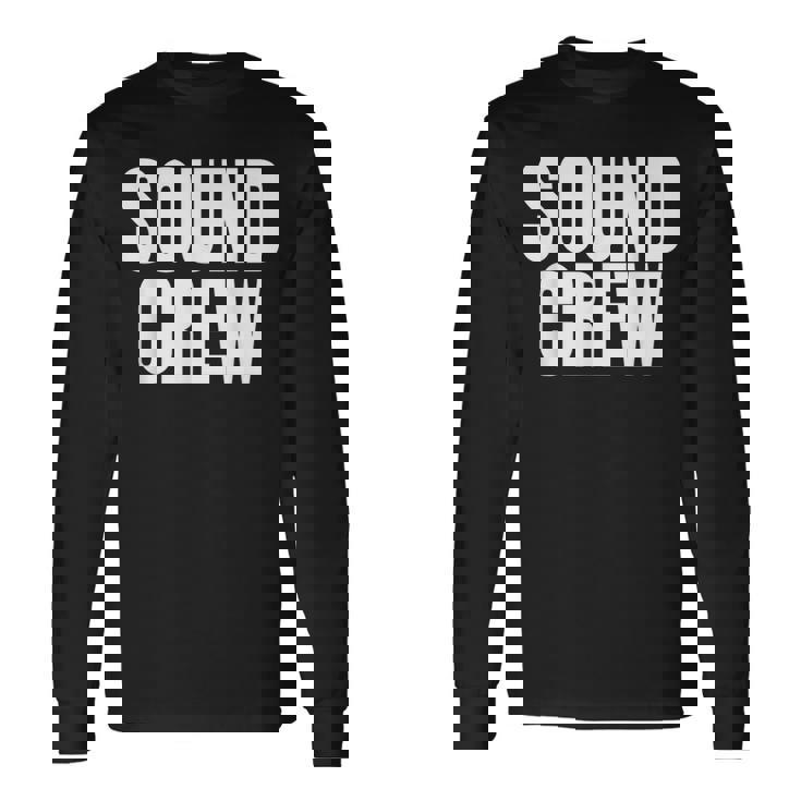 サウンドクルーtシャツ コンサートイベントスタッフ ブラックtシャツ 長袖Tシャツ