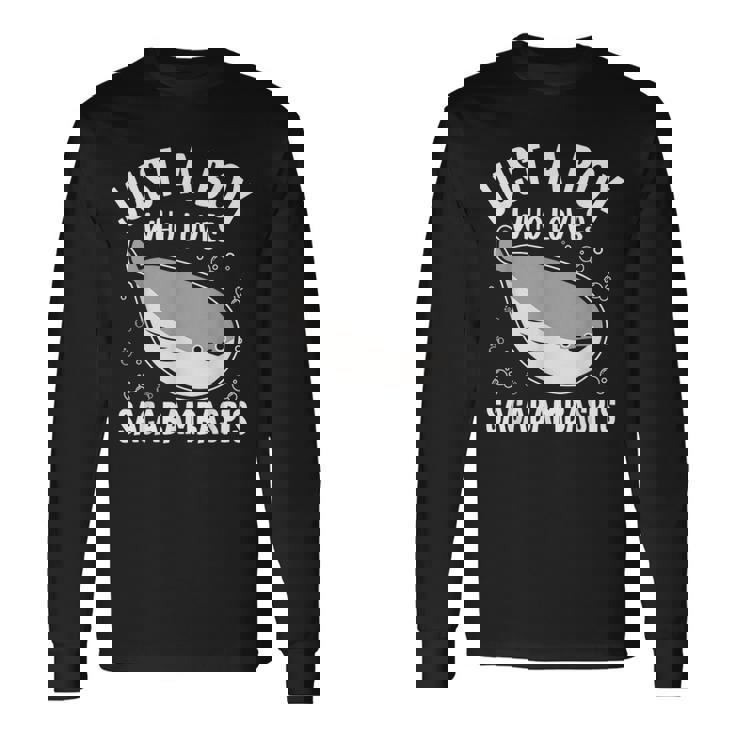 サカバンバスピスの面白い魚ミームが大好きなジャスト・ア・ボーイ 長袖Tシャツ