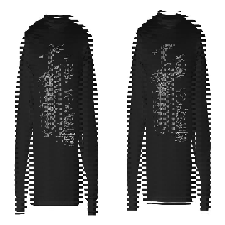 サックス バリサックス 特許スタイル クール サックス 長袖Tシャツ
