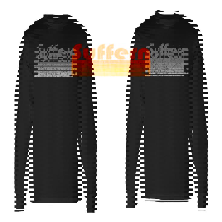 サファーン、ニューヨークレトロ80年代スタイル 長袖Tシャツ