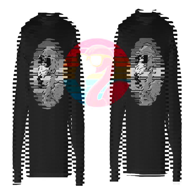 サングラス ヴィンテージ フラミンゴ 70年代 80年代 90年代 面白い フラミンゴ 長袖Tシャツ