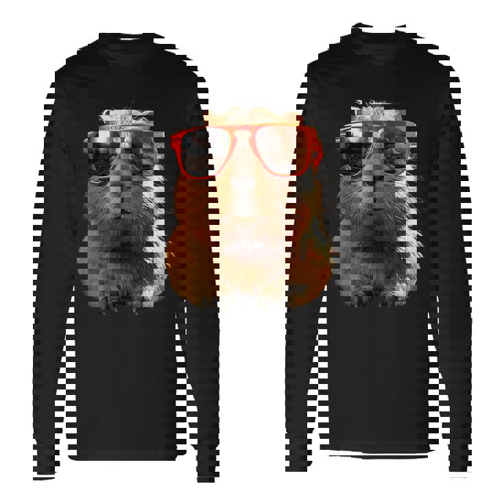 サングラスをかけたカピバラ Be Capy カピバラ げっ歯類 Capybara 長袖Tシャツ