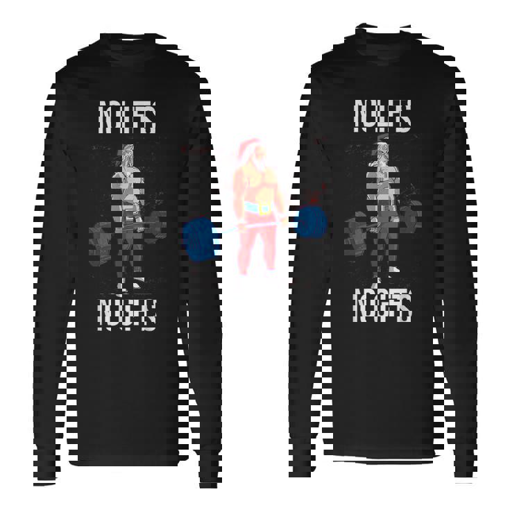 サンタ クリスマス 面白いtシャツ ウエイトリフティング 筋トレ メンズ おもしろ 面白い 服 おもしろグッズ ネタ 長袖Tシャツ