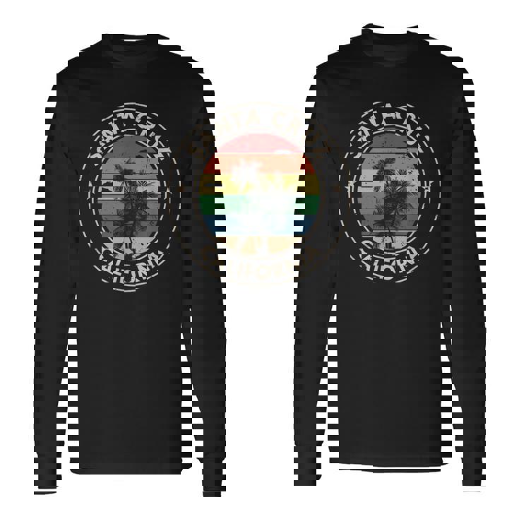 サンタクルーズ カリフォルニア レトロ ヴィンテージ サンセット 長袖Tシャツ