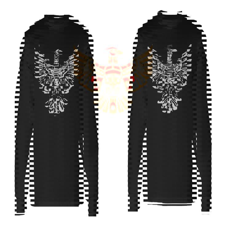 サンダーバード ノースウェスト ネイティブアメリカン 部族 誇り高い遺産 長袖Tシャツ