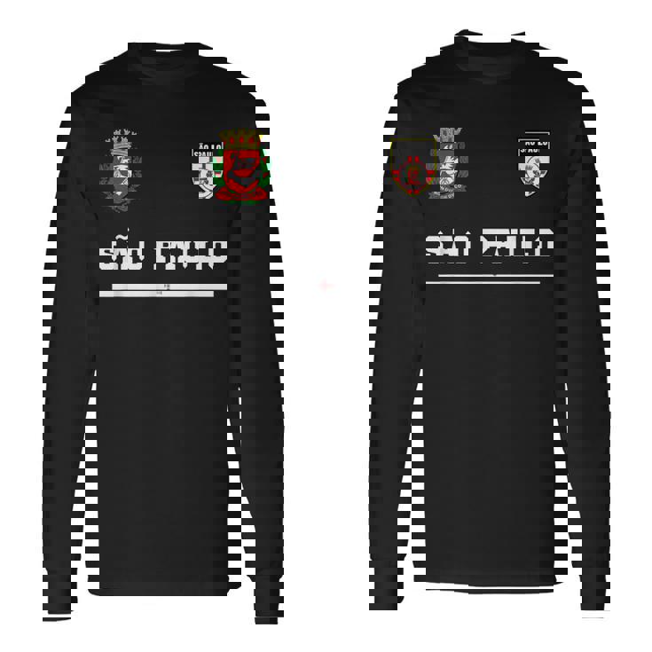 サンパウロスポーツサッカージャージーフラッグ ナショナル。 長袖Tシャツ