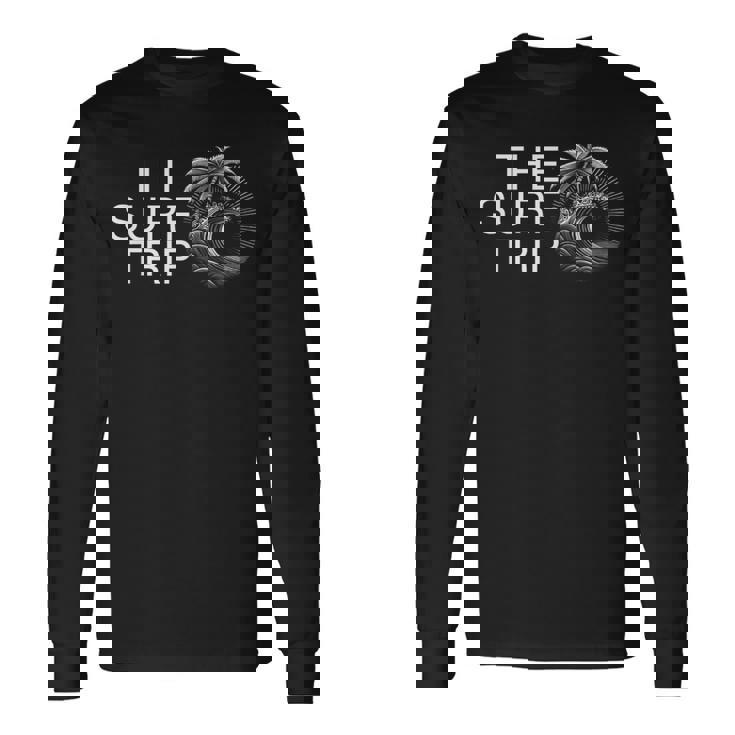 サーフ サーフィン グラフィック ストリート カジュアル メンズ レディース 長袖Tシャツ ギフトのアイデア