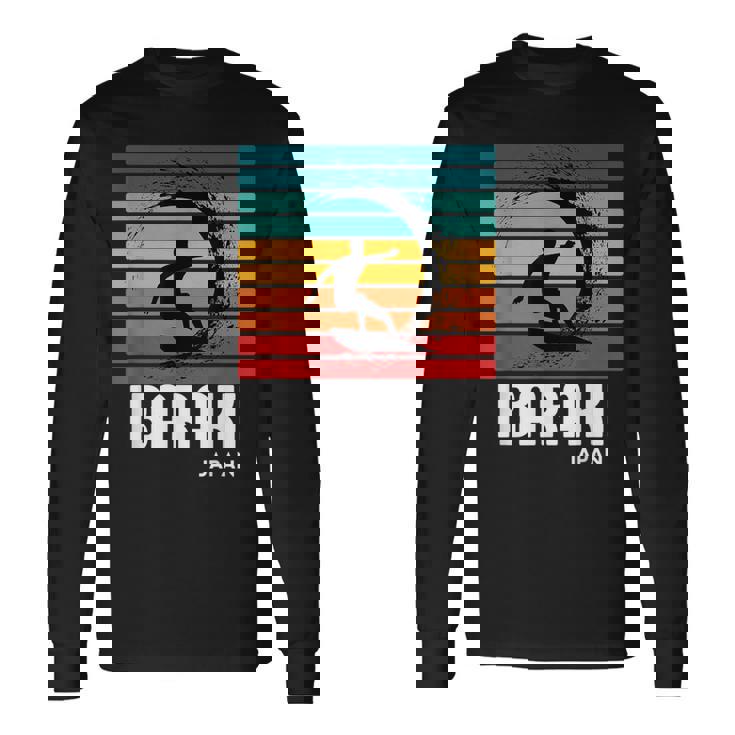 サーフ 茨城 日本 ビーチ ヴィンテージ レトロ サーフィン 長袖Tシャツ