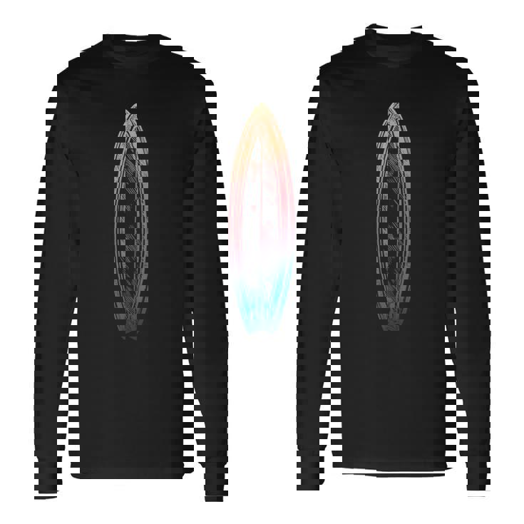 サーフボード サーファー ビーチ パームス 波 サーフィン ボーイ ガール サーフ 長袖Tシャツ