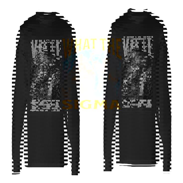 ザ・シグマ・ファニー・ハード・スケルトン・ミーム・ブートレグ 長袖Tシャツ