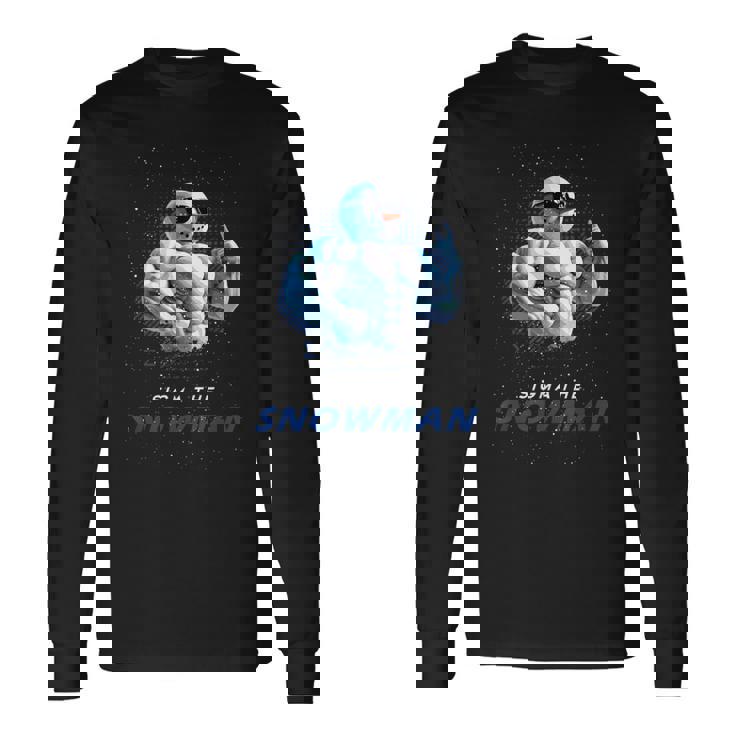 シグマザスノーマンブラッシュリズメリークリスマス Xマスク 長袖Tシャツ