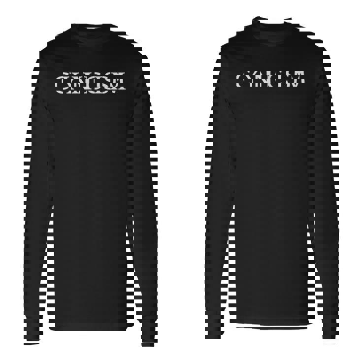 シニシズム英単語アパレル 長袖Tシャツ