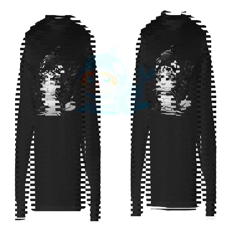 シャチの猫 コスチューム 長袖Tシャツ