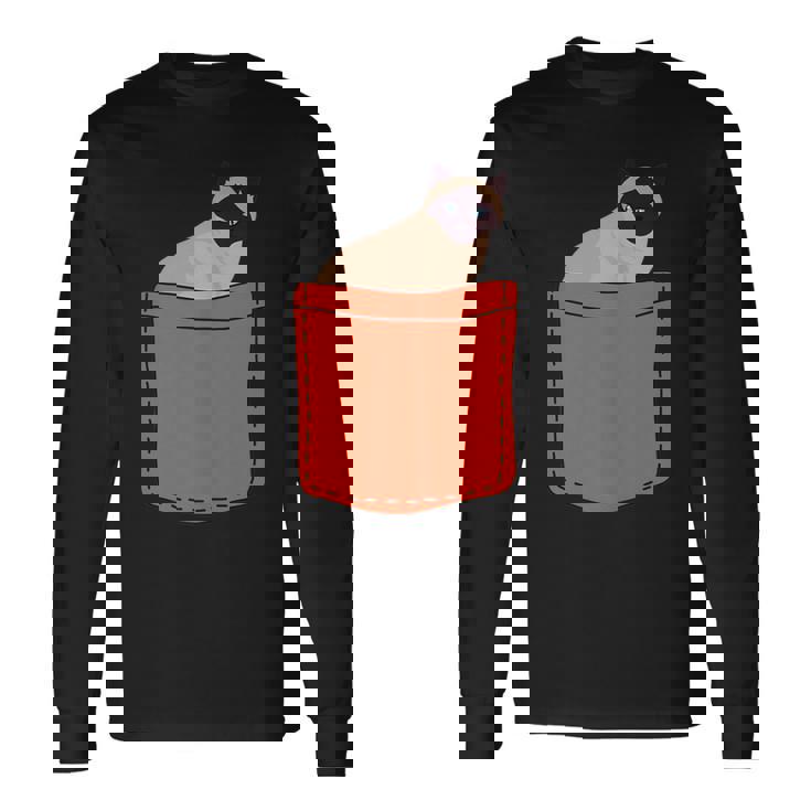 シャムバッグ 猫好きアパレル シャム猫 長袖Tシャツ