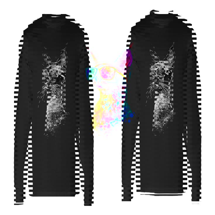 シャム猫 シャム猫 甘いシャム猫 長袖Tシャツ