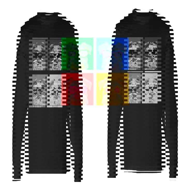 シュナウザー 面白いtシャツ 犬 かわいい メンズ 子供 おもしろ 服 雑貨 グッズ ネタ わんこ イヌ 長袖Tシャツ