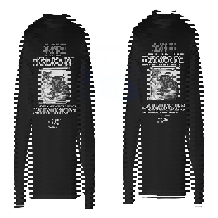 シュレディンガーの猫指名手配教師 物理科学教授 長袖Tシャツ ギフトのアイデア